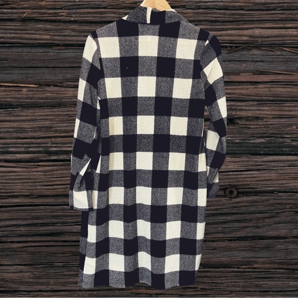 Plaid Open-Front Cardigan Sweater - Picture 2 of 5